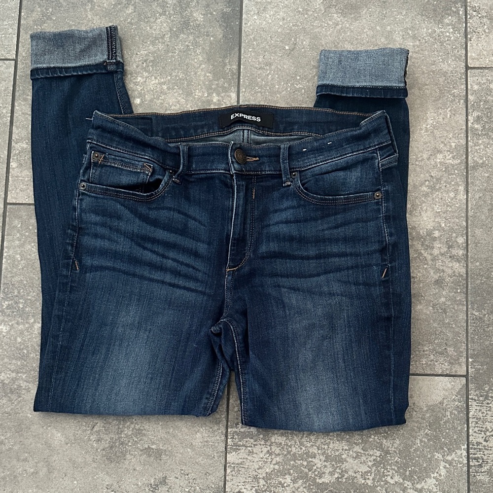 Express Women's Deep Indigo Skinny Jeans